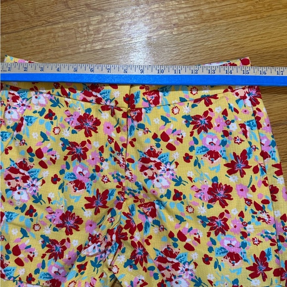 J Crew Shorts Womens Sz 2 Floral Cotton Red Green Yellow Pink Multicolor (e5 - Picture 7 of 10